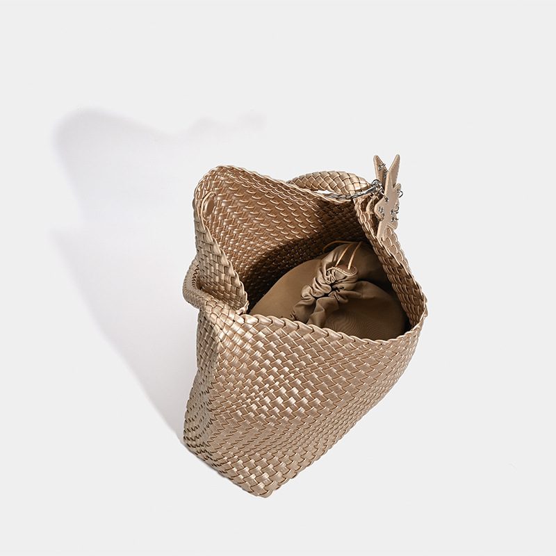 Handwoven Top-Handle Tote Bag Large Capacity view 4