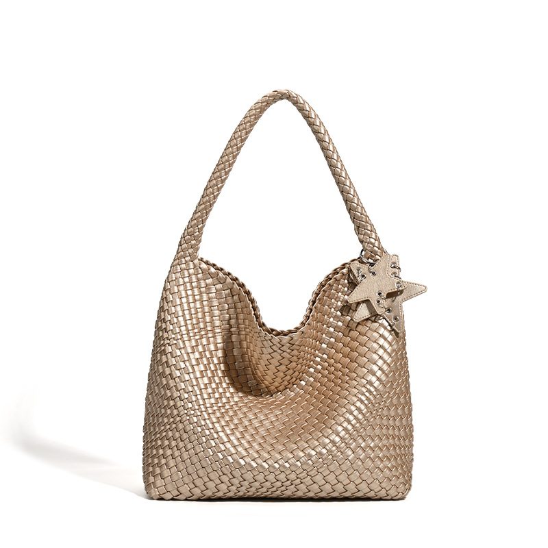 Handwoven Top-Handle Tote Bag Large Capacity view 5