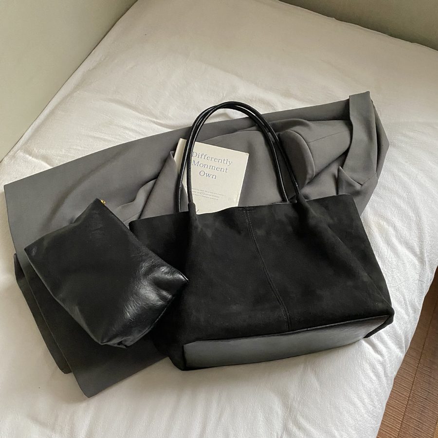 Vintage Suede Top-Handle Tote Bag Large Capacity view 6