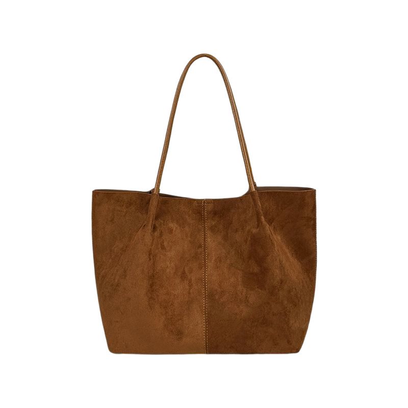 Suede Tote Bag Large Capacity Minimalist Shoulder view 5