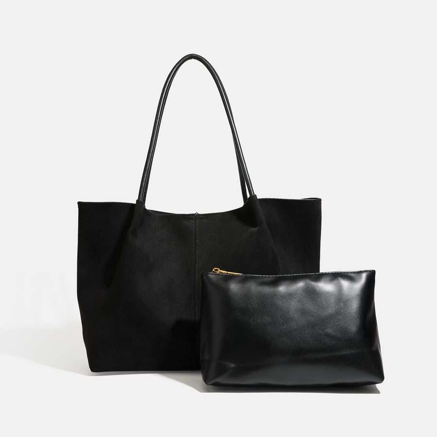 Suede Tote Bag Large Capacity Minimalist Shoulder view 8