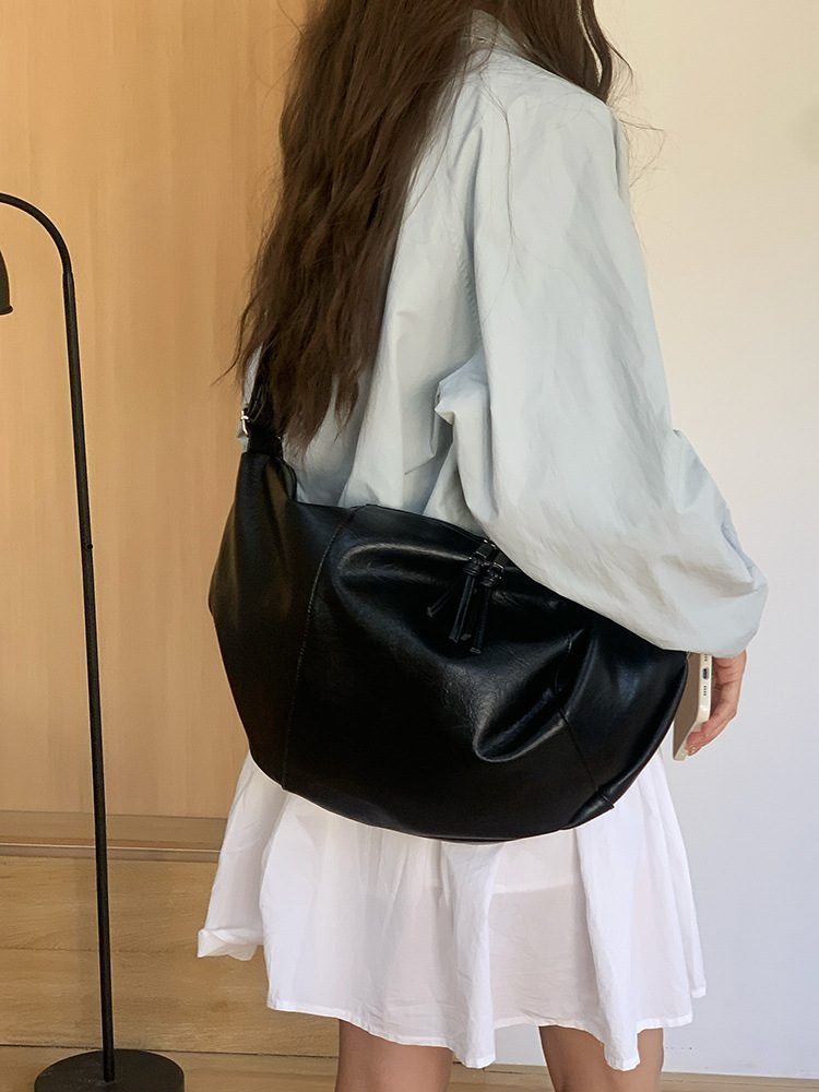 Vintage Weiches Leder Dumpling Schultertasche view 7
