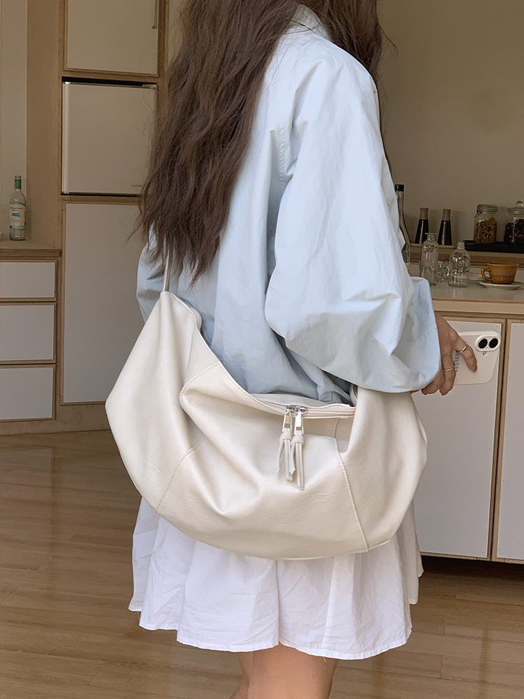 Vintage Weiches Leder Dumpling Schultertasche view 8