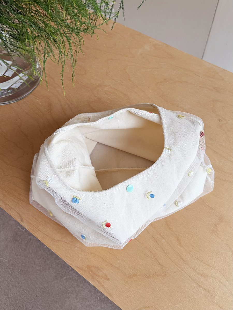 Tas Tote Kanvas Tulle Bordir Kapasitas Besar view 5