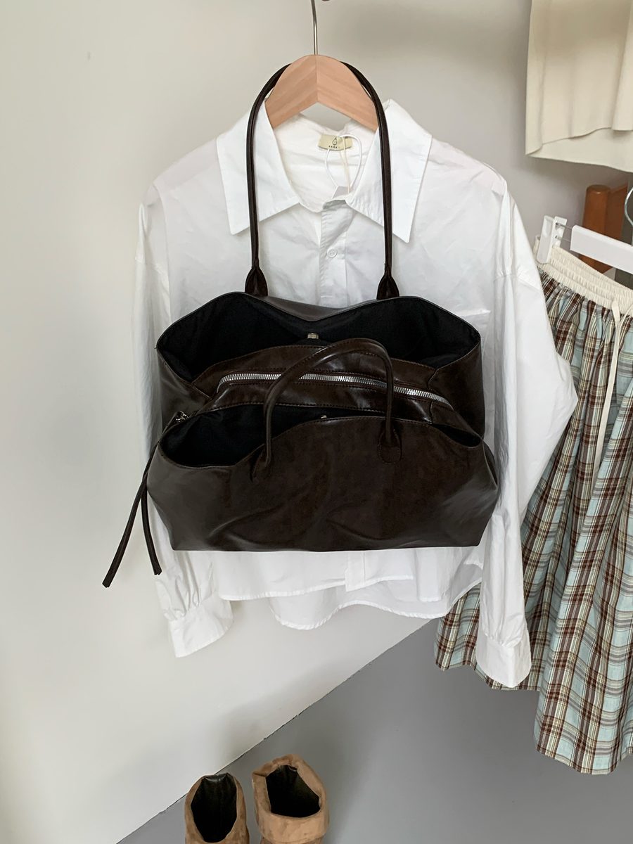 Multi-Pocket Tote Bag Large Capacity Top-Handle view 3