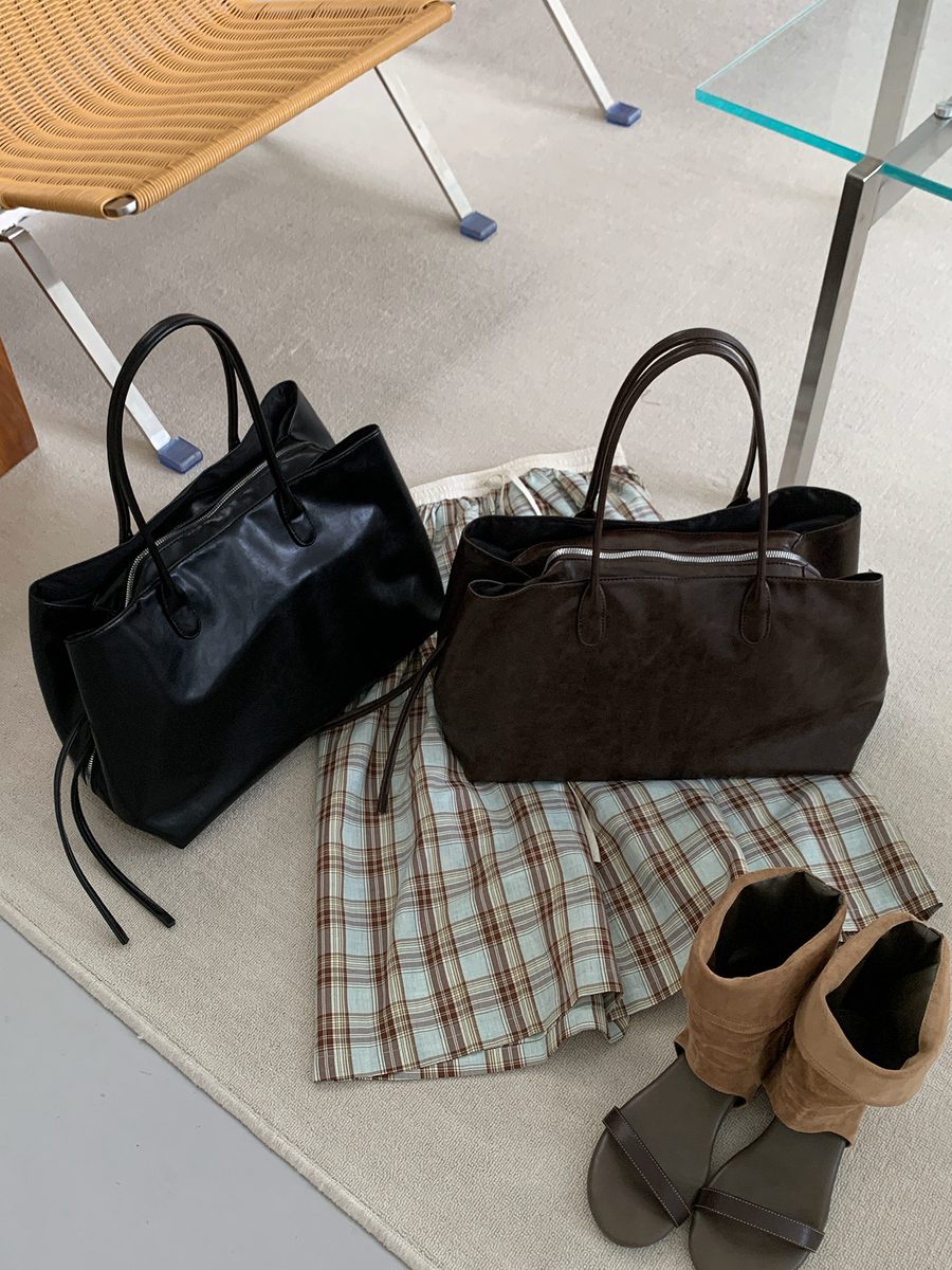 Multi-Pocket Tote Bag Large Capacity Top-Handle view 4