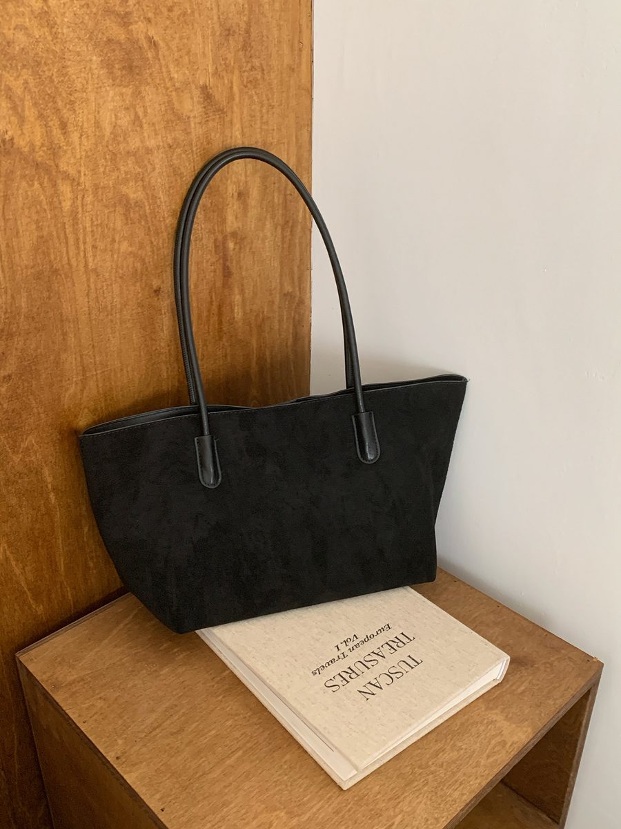 Suede Tote Bag Large Capacity Shoulder Vintage view 5