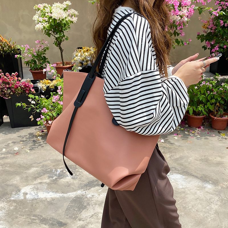 Waterproof Soft PU Tote Shoulder Bag view 2