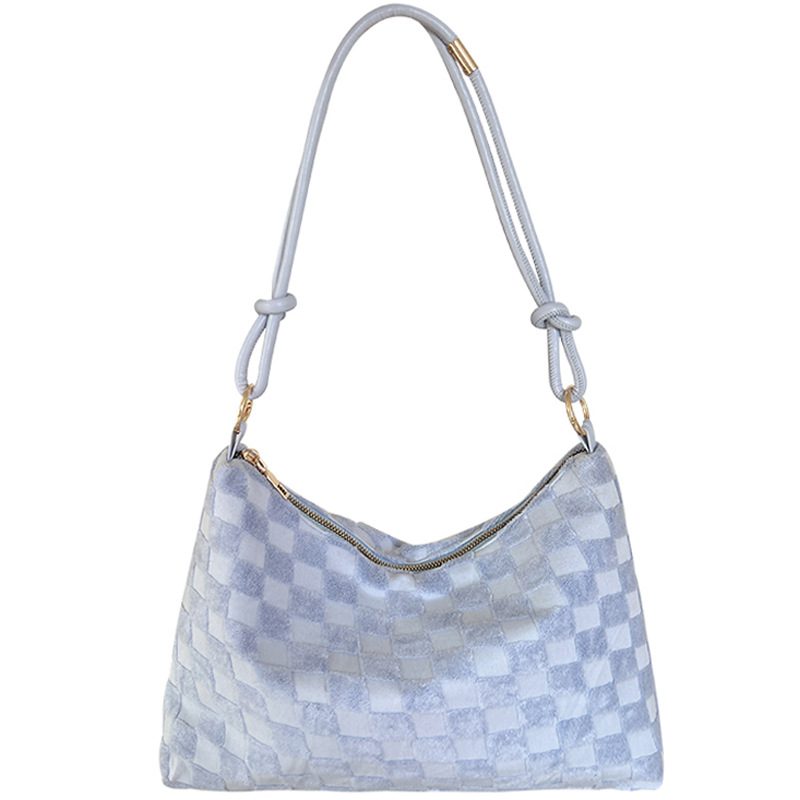 Embroidered Canvas Underarm Shoulder Tote Bag view 5