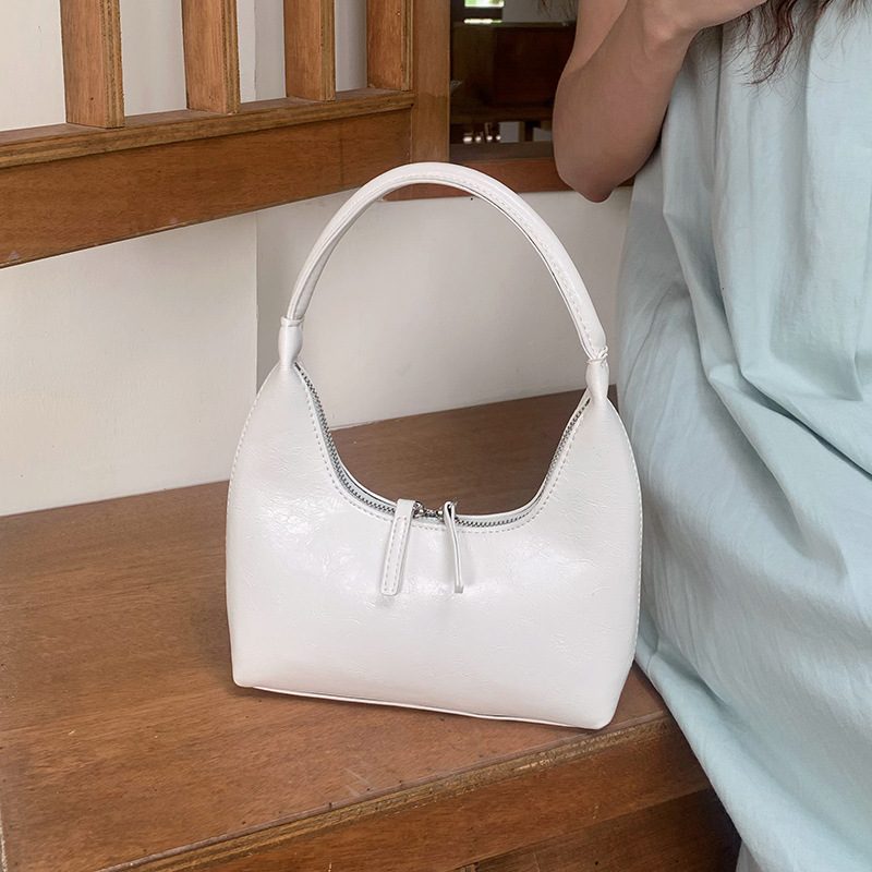 French Silver Shoulder Top-Handle Bag view 7