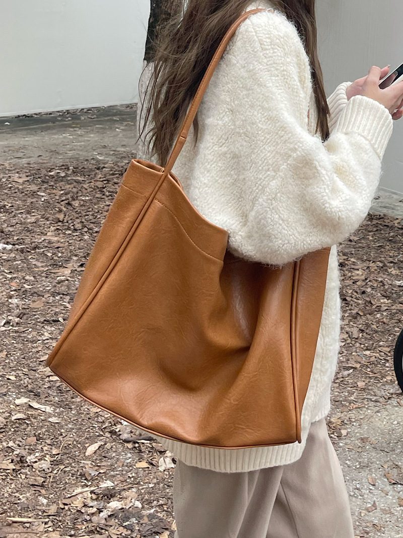Soft Leather Large Tote Bag view 10