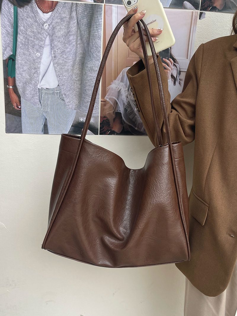 Soft Leather Large Tote Bag view 3