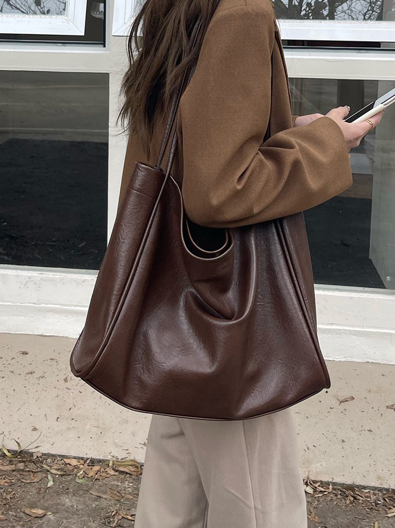 Soft Leather Large Tote Bag view 6