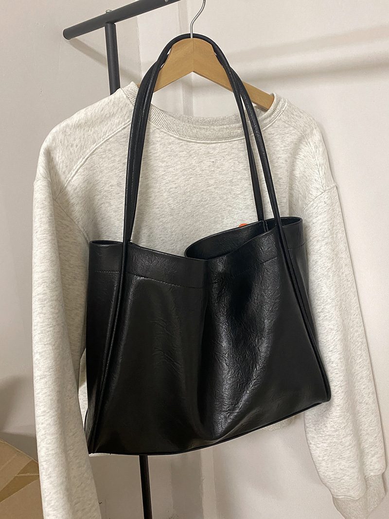 Soft Leather Large Tote Bag view 7