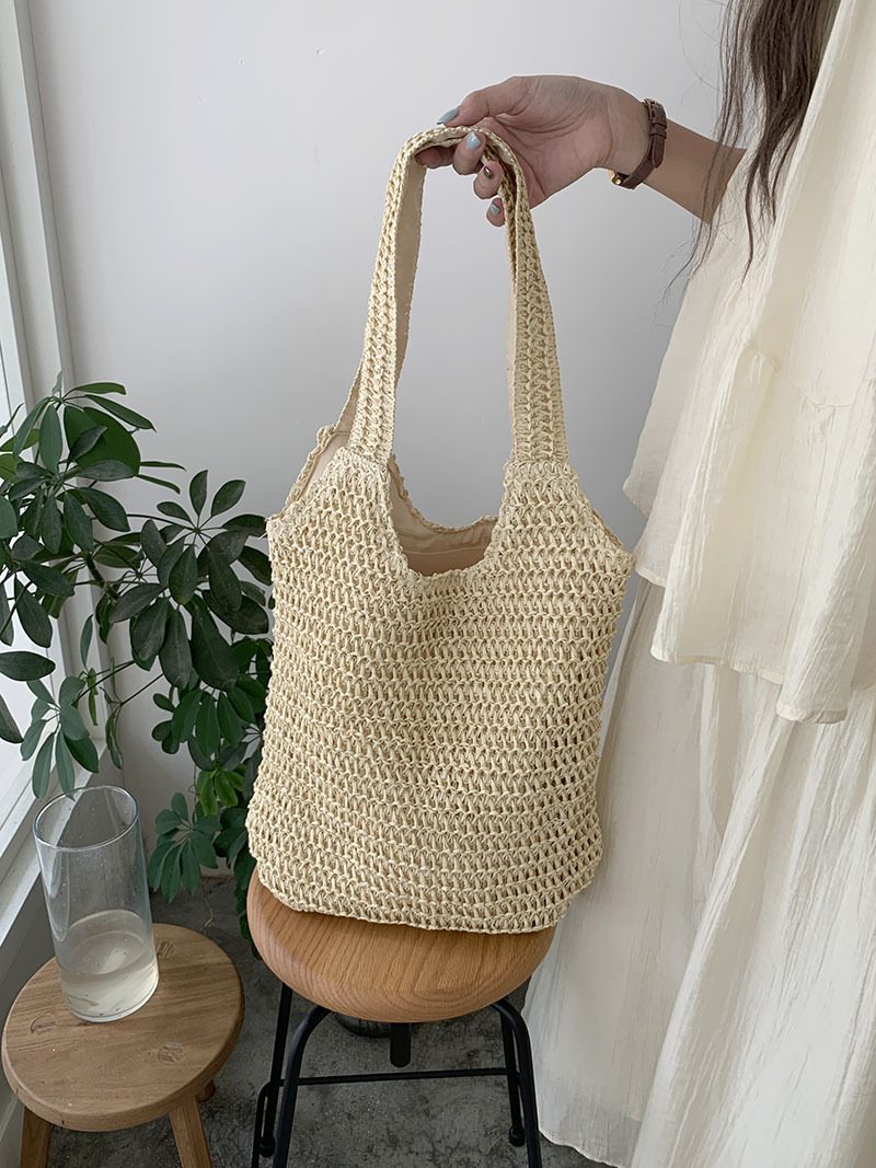 Woven Straw Tote Bag