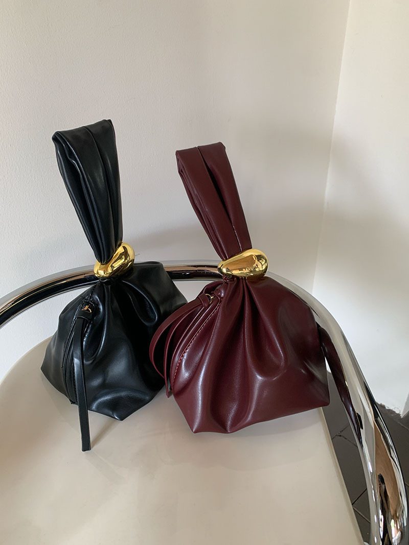Ruched Cloud Top-Handle Bag
