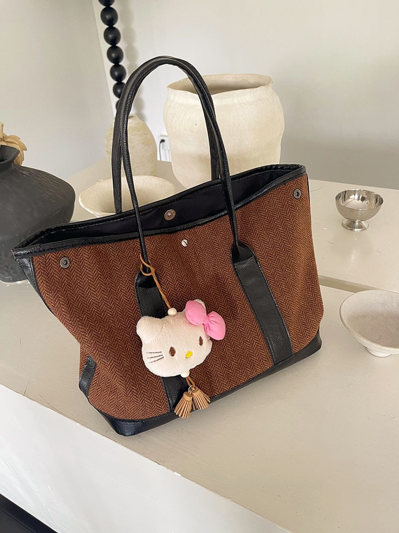 Women's Retro Wool Tote Bag Large Capacity