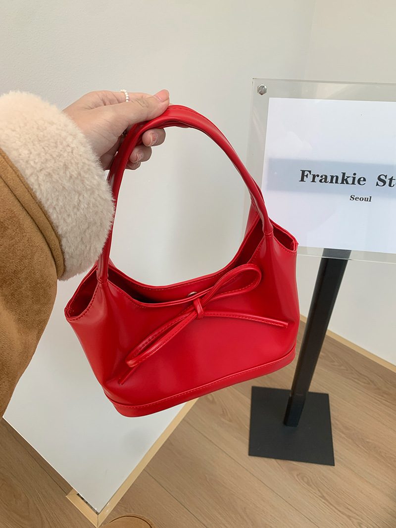 Sac à poignée supérieure avec nœud rouge pour femme view 6