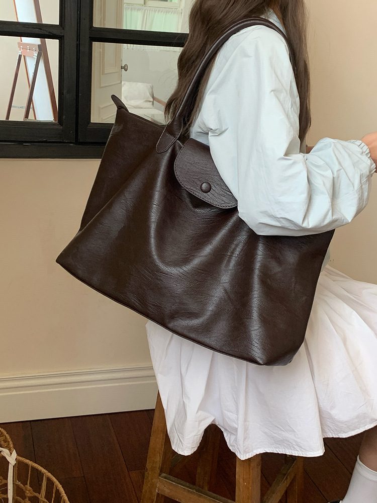 Women's Black Waterproof Large Travel Tote Bag view 2