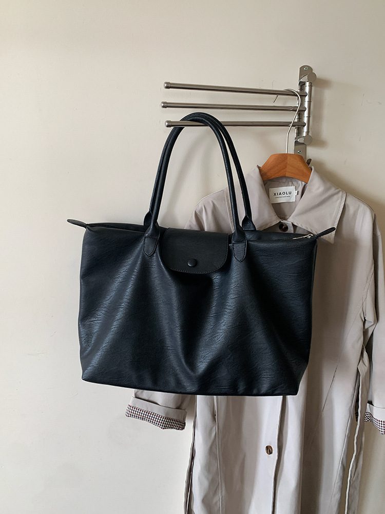 Women's Black Waterproof Large Travel Tote Bag view 3