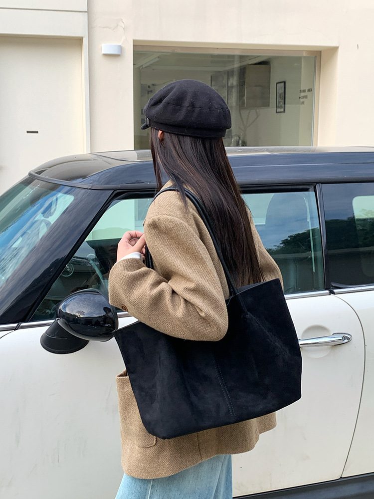 Women's Suede Large Tote Shoulder Bag view 5